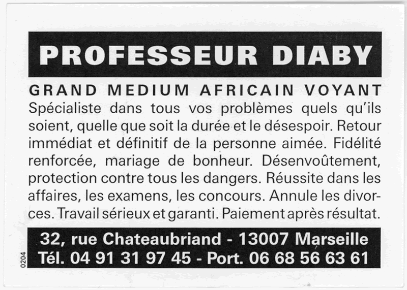 Professeur DIABY, Marseille
