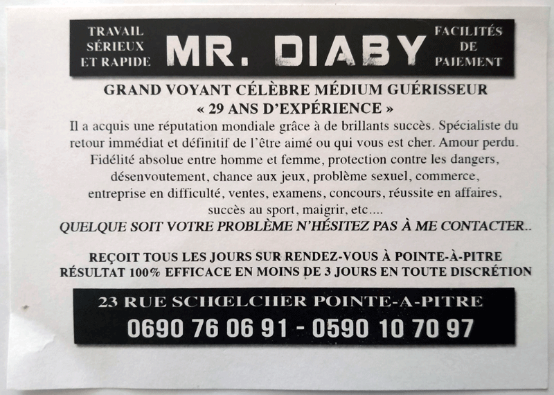 Monsieur DIABY, Guadeloupe