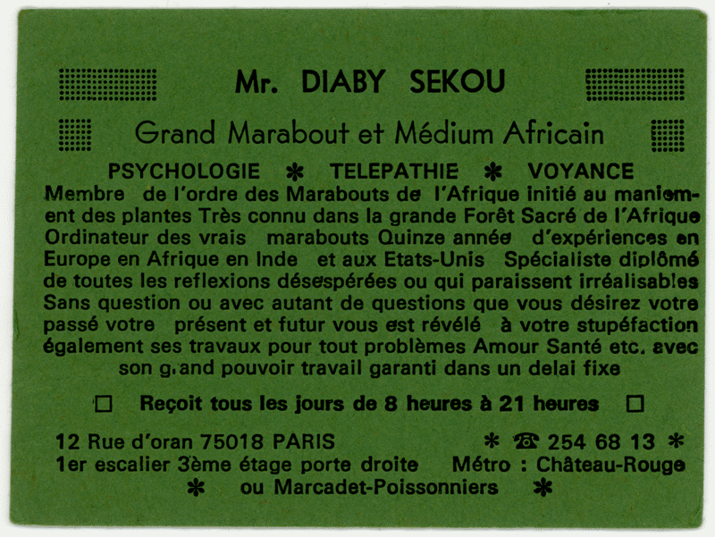Monsieur DIABY SEKOU, Paris
