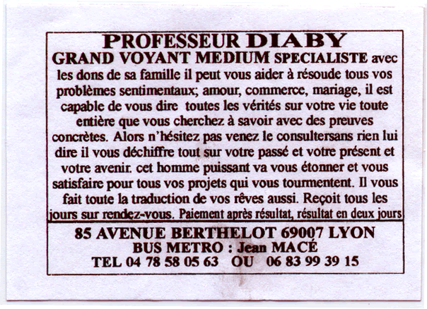 Professeur DIABY, Lyon