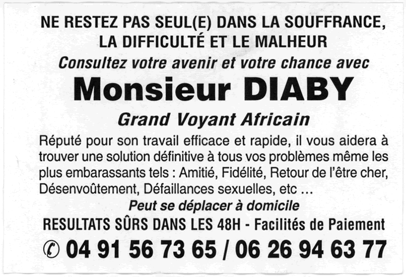 Monsieur DIABY, Marseille