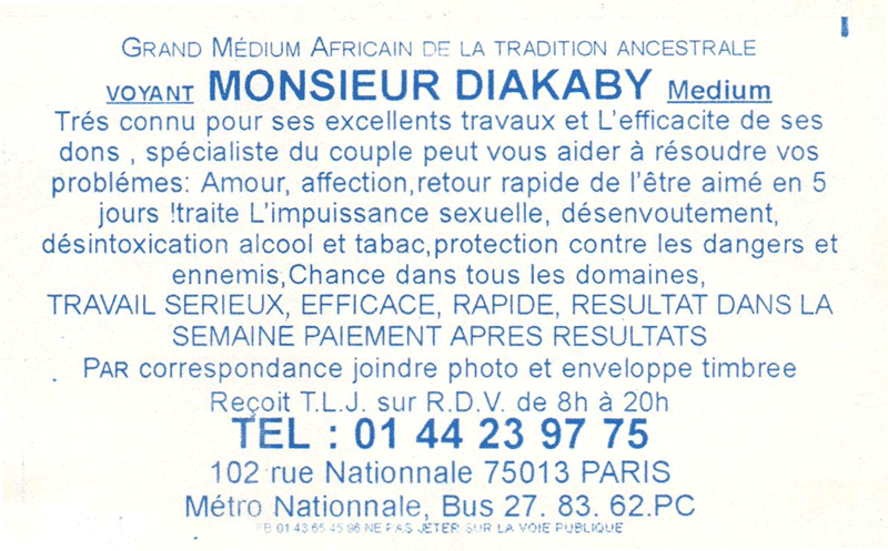 Monsieur DIAKABY, Paris