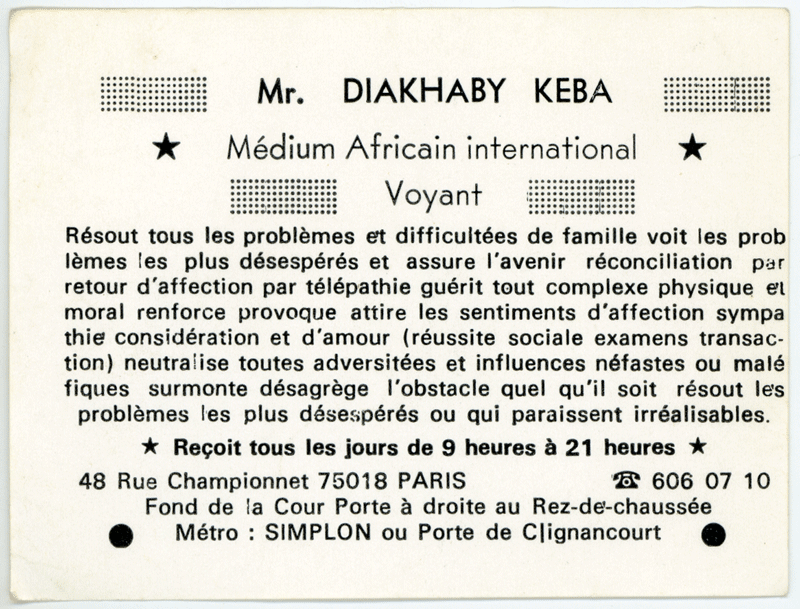 Monsieur DIAKHABY KEBA, Paris