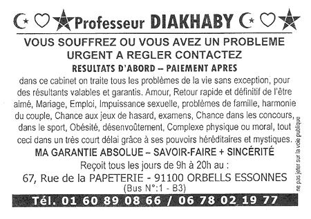 Professeur DIAKHABY, Essonne