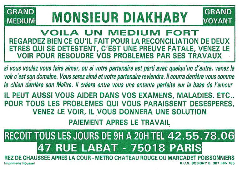 Monsieur DIAKHABY, Paris