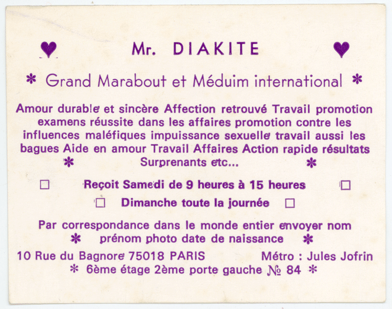 Monsieur DIAKITE, Paris