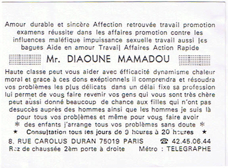 Monsieur DIAOUNE MAMADOU, Paris