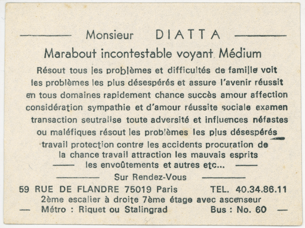 Monsieur DIATTA, Paris