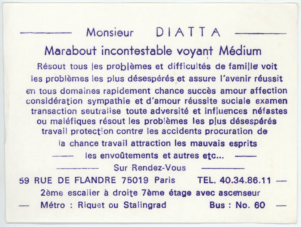 Monsieur DIATTA, Paris