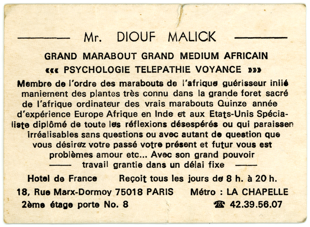 Monsieur DIOUF MALICK, Paris