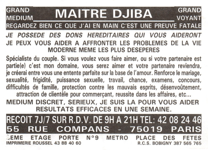 Maître DJIBA, Paris