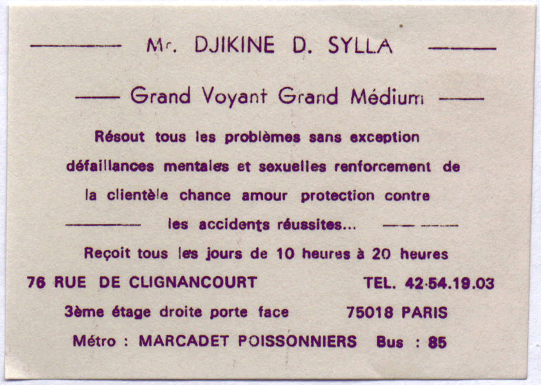 Monsieur DJIKINE D. SYLLA, Paris