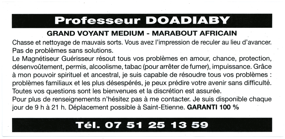 Cliquez pour voir la fiche détaillée de DOADIABY