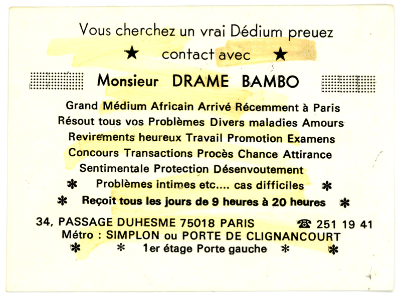 Monsieur DRAME BAMBO, Paris