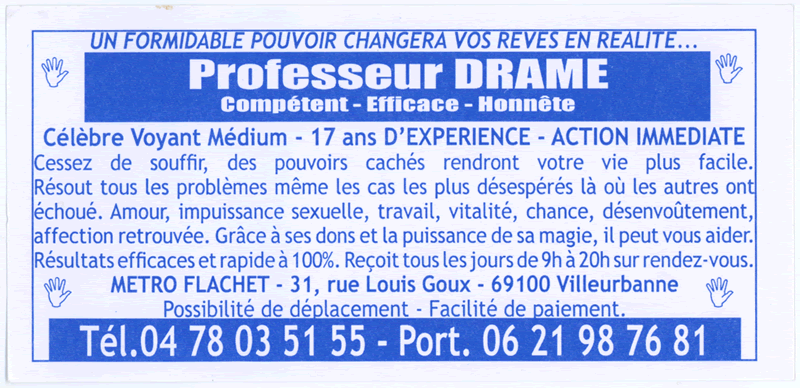 Professeur DRAME, Villeurbanne