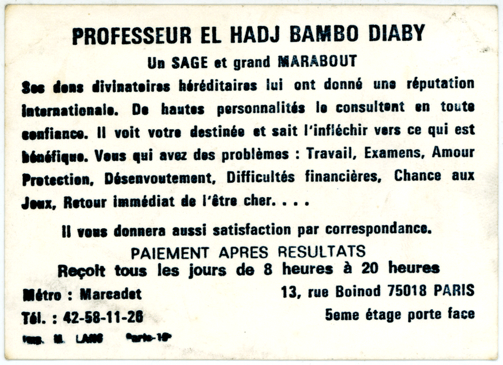 Professeur EL HADJ BAMBO DIABY, Paris