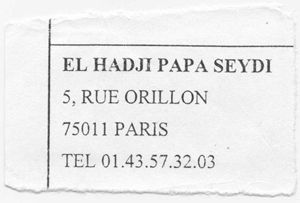  EL HADJI PAPA SEYDI, Paris