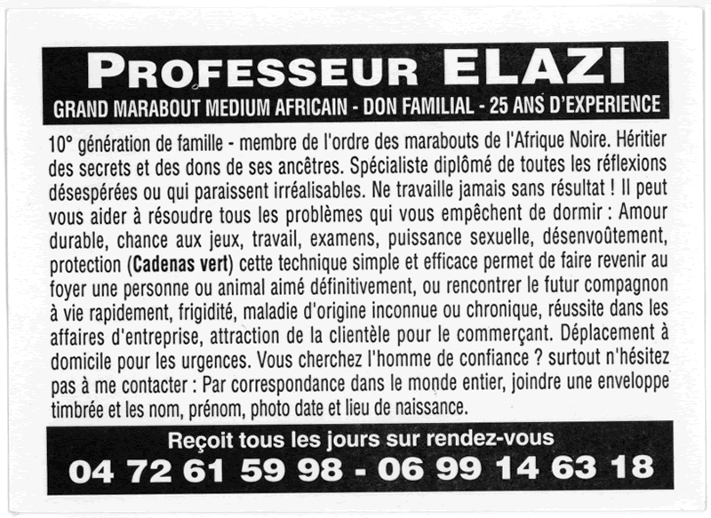 Professeur ELAZI, Lyon