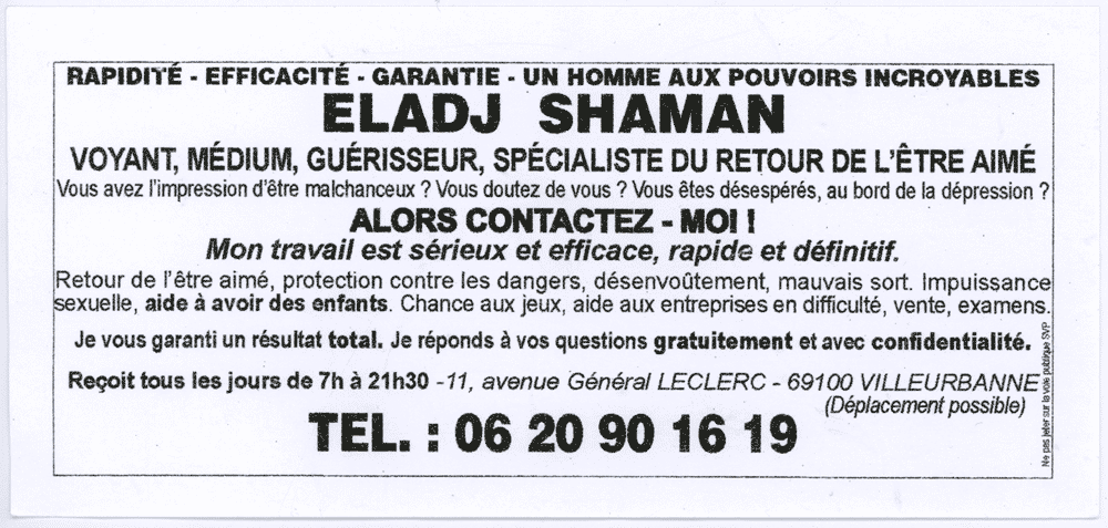  ELHADJ SHAMAN, Villeurbanne
