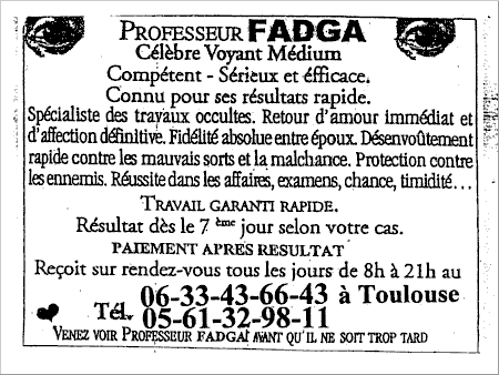 Professeur FADGA, Toulouse