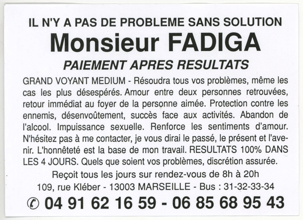 Cliquez pour voir la fiche détaillée de FADIGA
