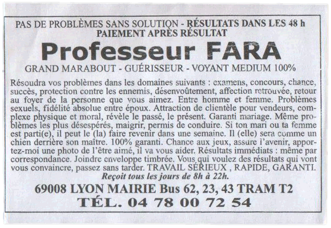 Professeur FARA, Lyon