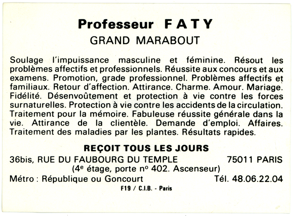 Cliquez pour voir la fiche détaillée de FATY