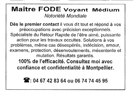 Maître FODE, Hérault, Montpellier