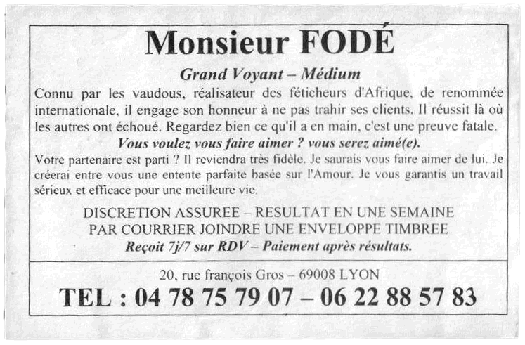Monsieur FODÉ, Lyon