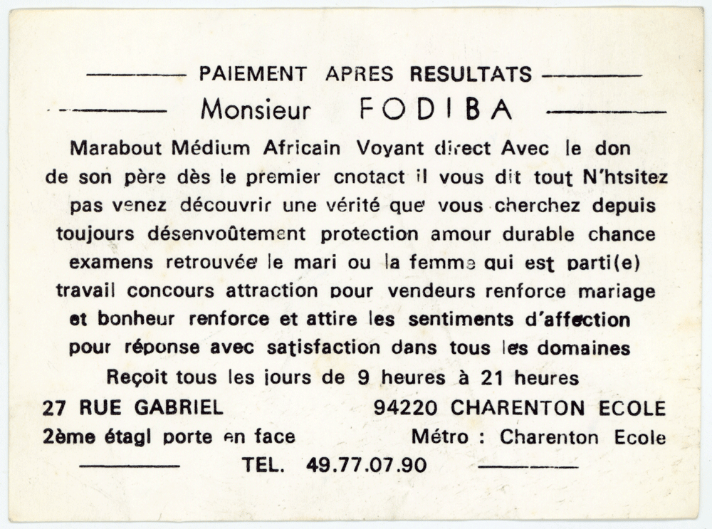 Monsieur FODIBA, Val de Marne