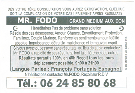 Monsieur FODO, Val de Marne