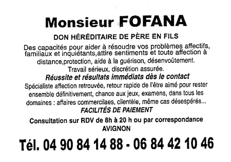 Monsieur FOFANA, Avignon