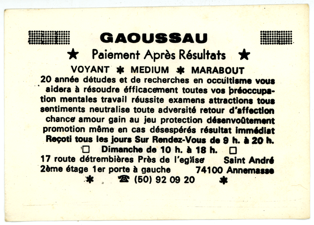 Cliquez pour voir la fiche détaillée de GAOUSSAU