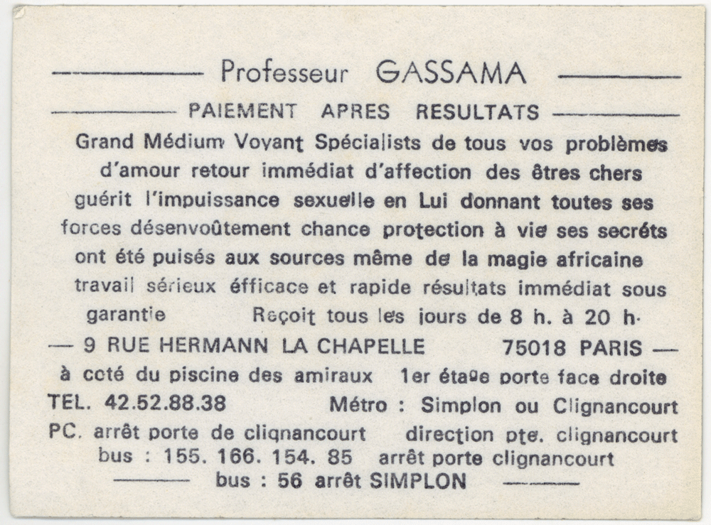 Professeur GASSAMA, Paris