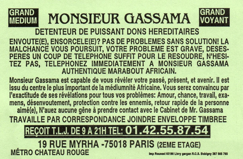 Monsieur GASSAMA, Paris