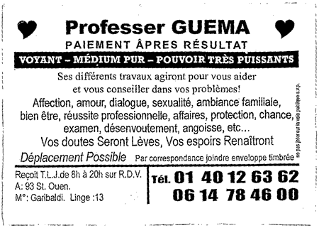 Professeur GUEMA, Seine St Denis