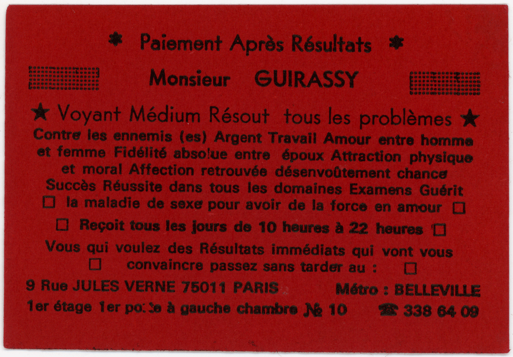 Monsieur GUIRASSY, Paris