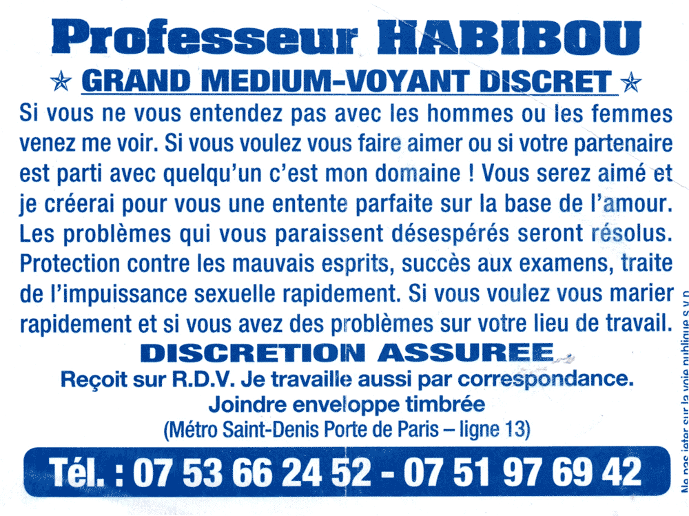 Professeur HABIBOU, Seine St Denis
