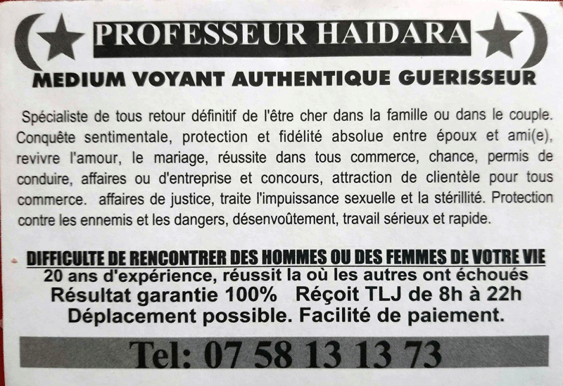 Professeur HAIDARA, (indéterminé)