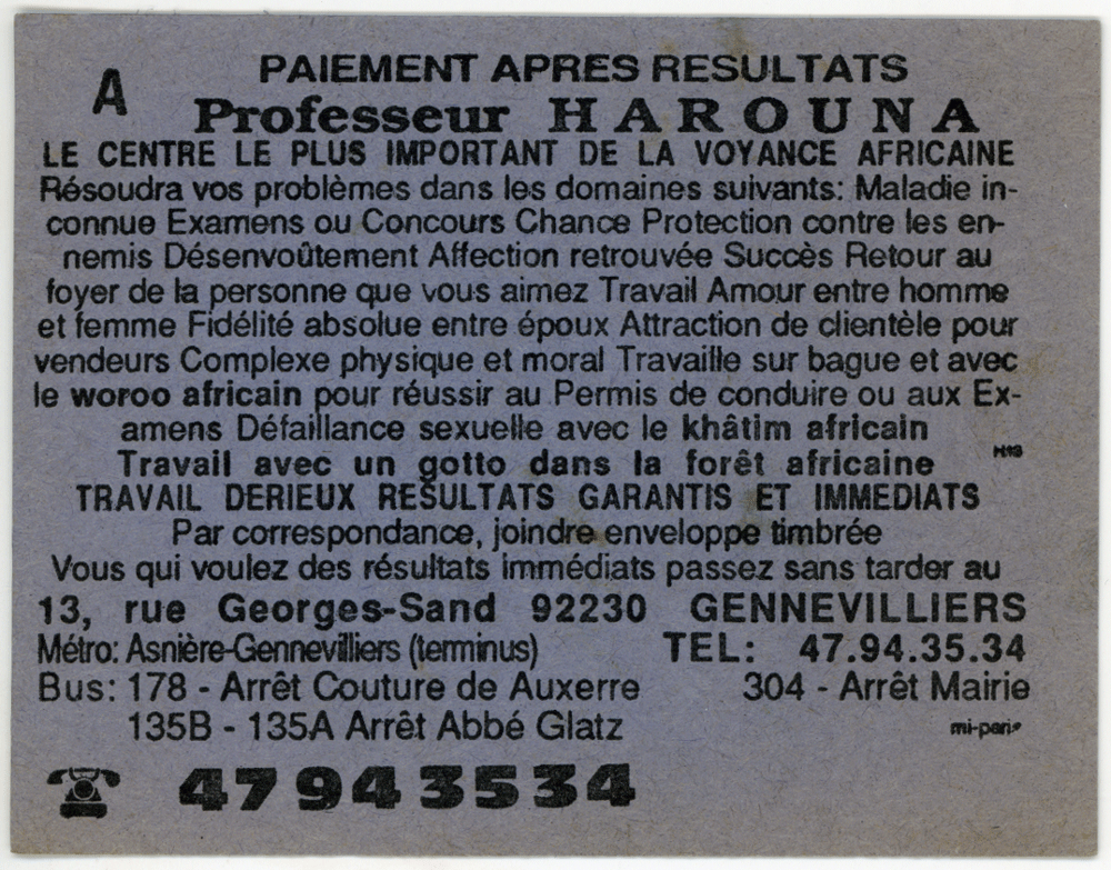 Professeur HAROUNA, Hauts de Seine