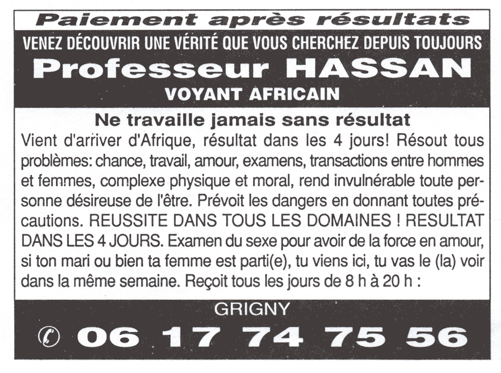 Professeur HASSAN, Essonne