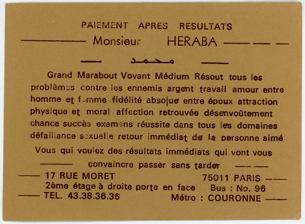 Monsieur HERABA, Paris