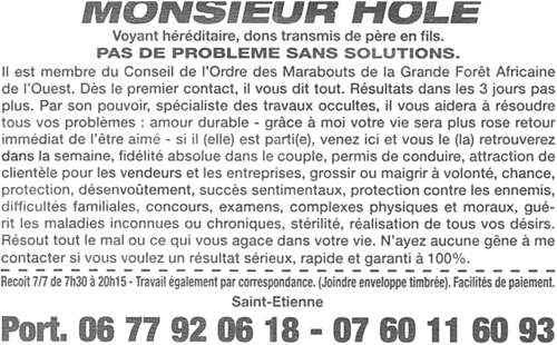 Monsieur HOLE, Saint-Etienne
