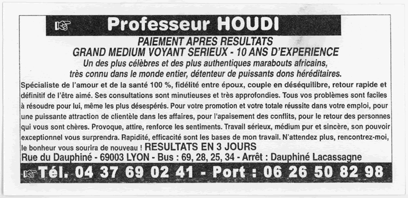 Professeur HOUDI, Lyon