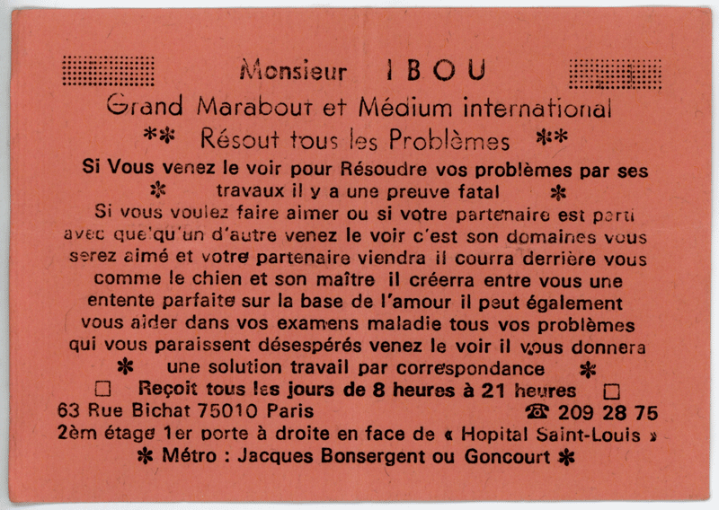 Monsieur IBOU, Paris