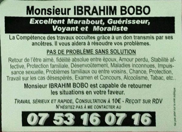 Monsieur IBRAHIM BOBO, Tours