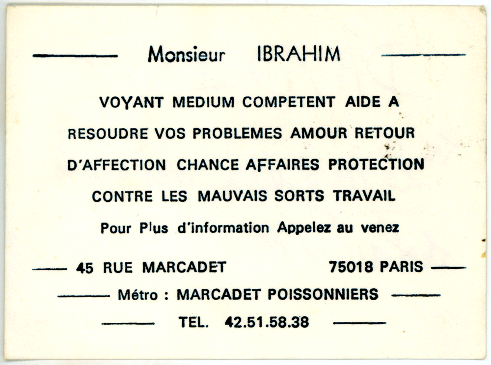 Monsieur IBRAHIM, Paris