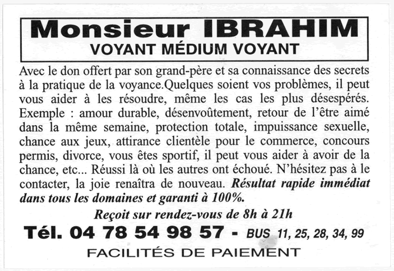 Monsieur IBRAHIM, Lyon
