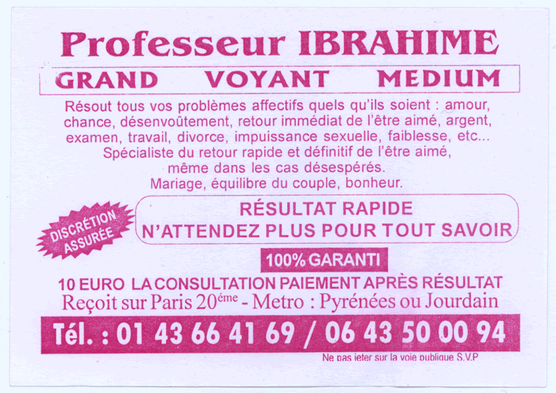 Professeur IBRAHIME, Paris
