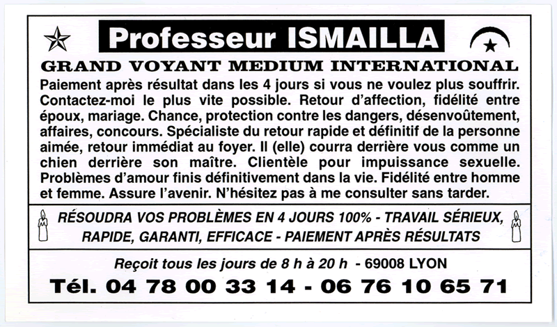 Professeur ISMAILLA, Lyon